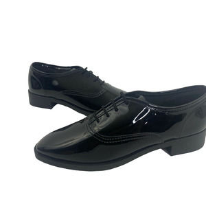 American Apparel Womens Black Patent Leather Lace Up Classic Oxford Tap Shoes 5‎